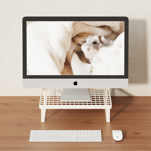 笔记本电脑支架家用台面置物架办公室工位台式显示器屏幕抬高底座支撑架宿舍电竞房游戏本多功能散热烧烤架子