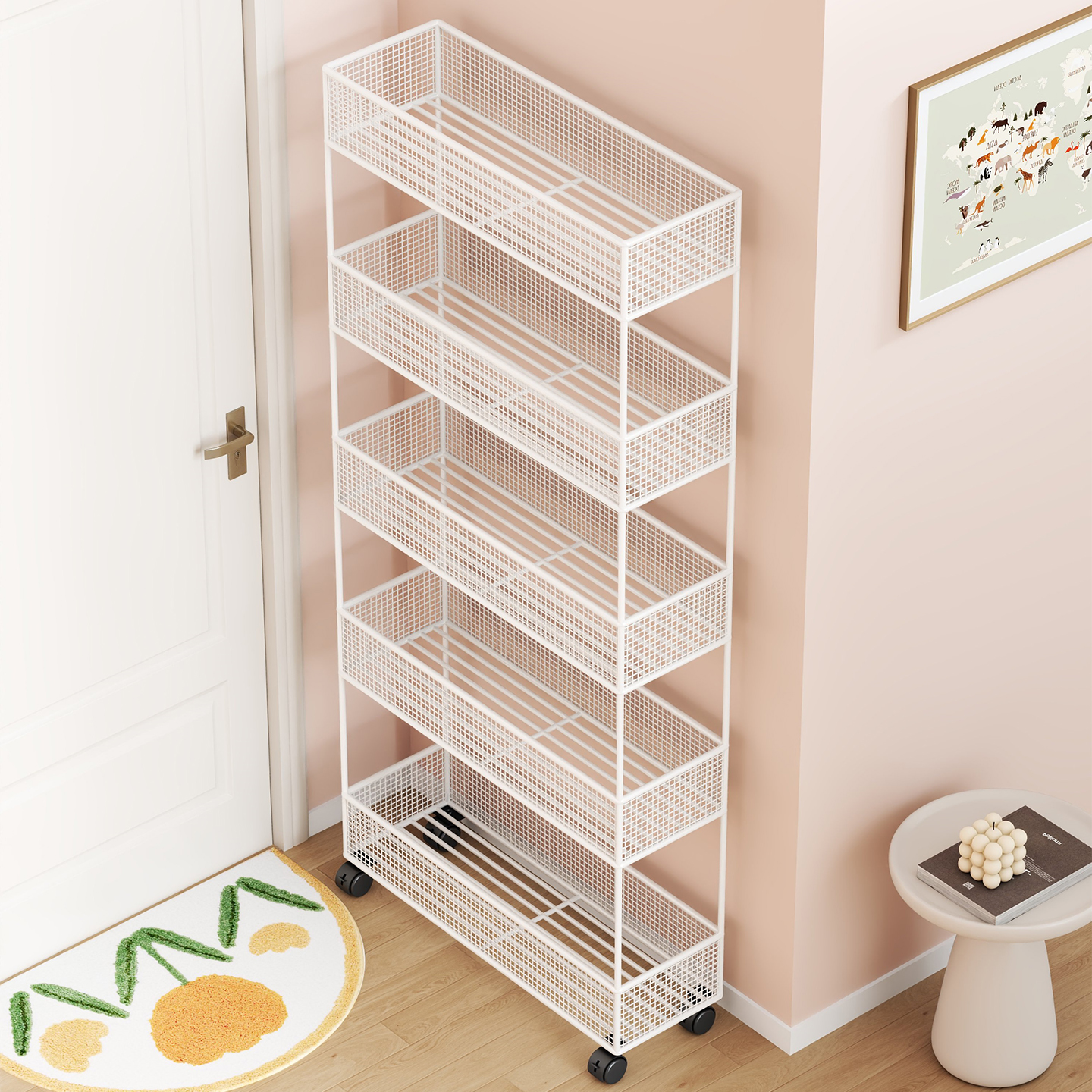 落地多层儿童绘本收纳柜极窄书架