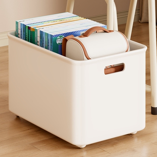 书箱教室书本收纳箱高中生装书籍可移动储物箱子学生用课桌下书筐