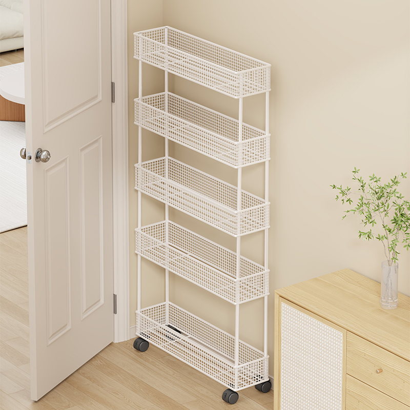 厨房门后极窄夹缝置物架收纳货架