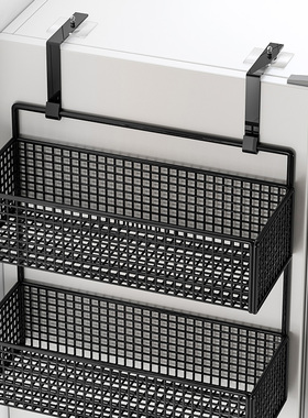 冰箱置物架厨房用品多层架冰柜侧面挂架免打孔侧壁保鲜膜调料挂架