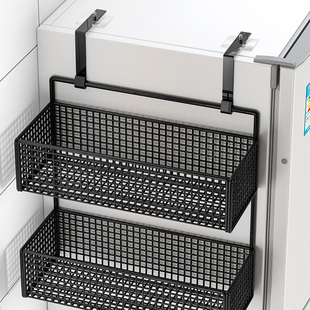 冰箱置物架厨房用品多层架冰柜侧面挂架免打孔侧壁保鲜膜调料挂架