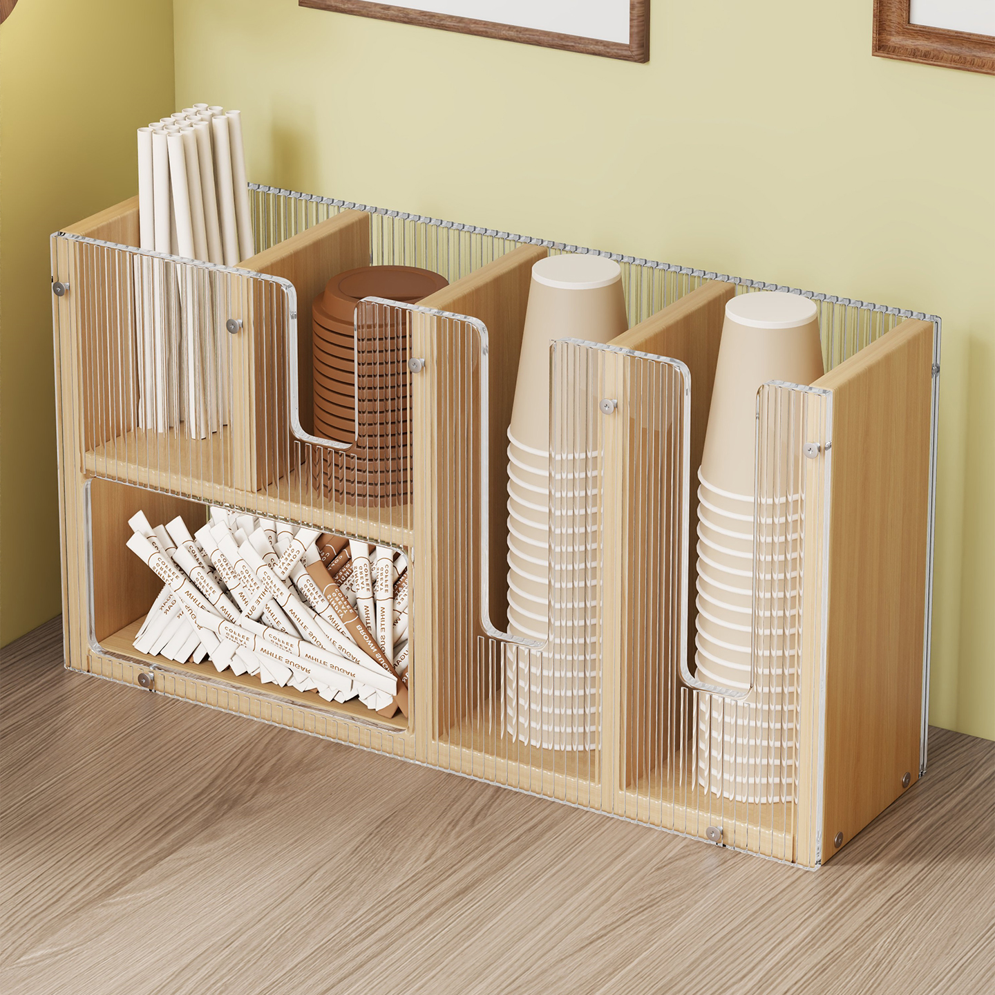 一次性杯子取杯器餐桌台面杯架