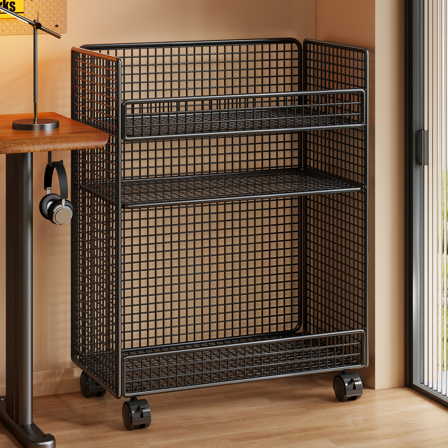 桌下书本置物架可移动