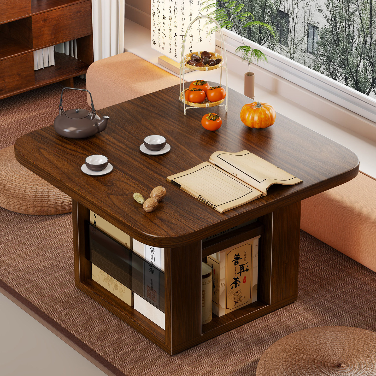 飘窗小桌子榻榻米茶桌窗台茶几三件套中式炕桌阳台小矮桌日式炕几,住宅家具,炕几/飘窗几,淘宝优惠券,粉丝福利购,淘宝优惠卷