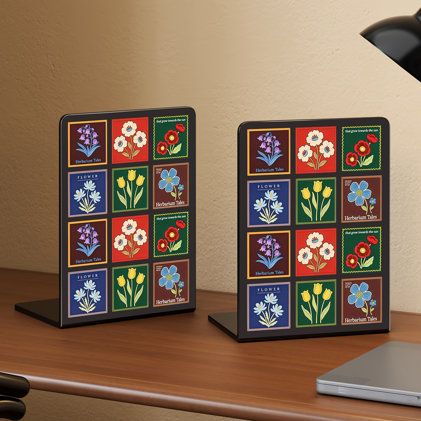 中古风书立架2片金属书架挡板大号书夹书靠书挡高中生桌面收纳书立书架固定书本支架学生创意铁艺收纳架神器