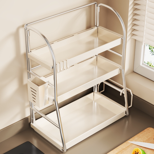 厨房置物架台面刀架筷子盐调味罐