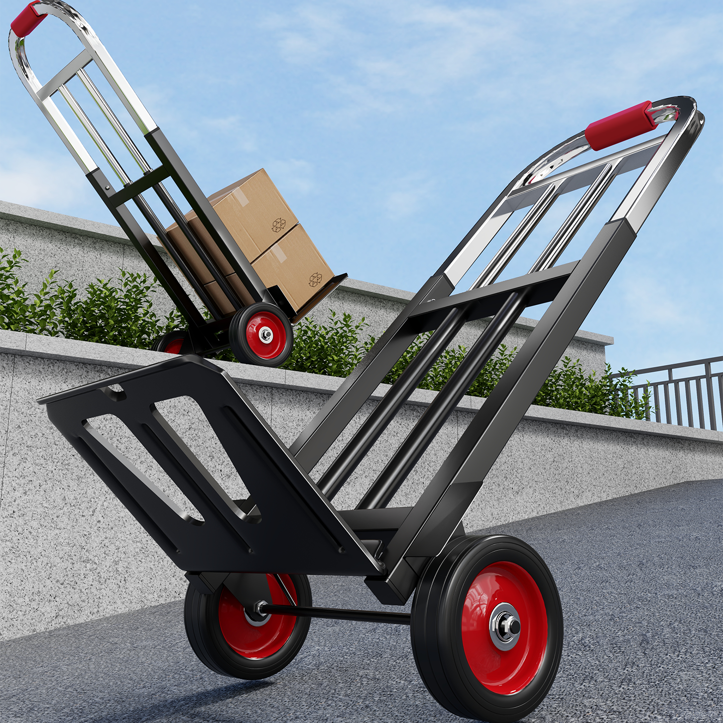 折叠便携家用行李快递手推车