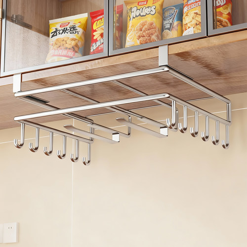 橱柜下挂锅盖架厨房悬挂式菜