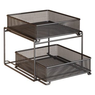 厨房下水槽置物架柜子碗架拉篮橱柜内分层架多功能碗碟收纳抽拉架