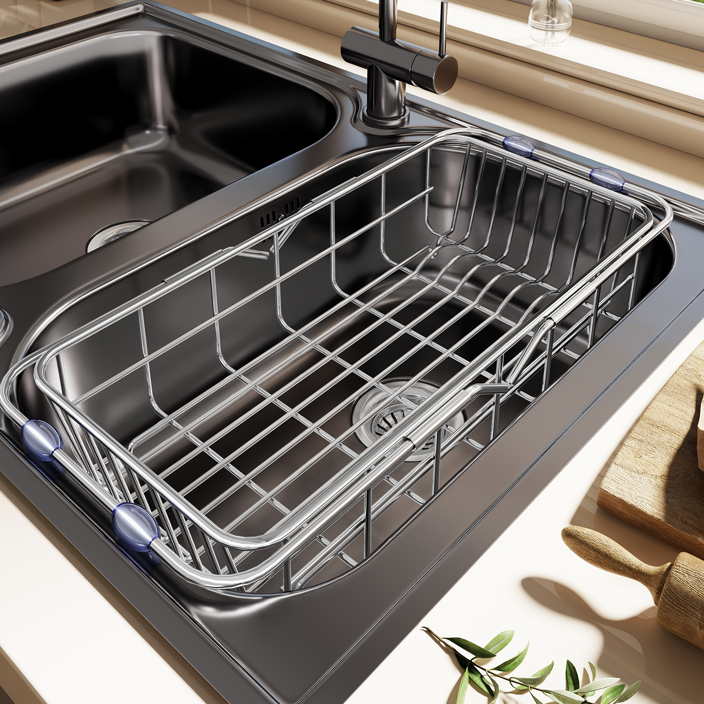 厨房水槽沥水架不锈钢置物架