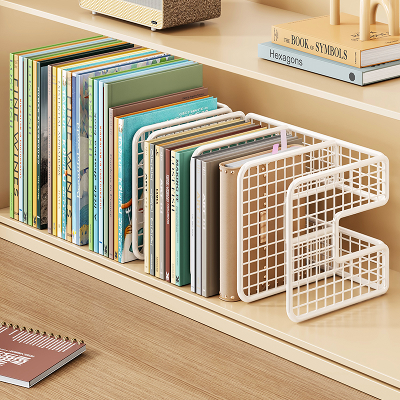 金属书立架桌面书本收纳架分隔板创意ins书架儿童绘本整理置物架