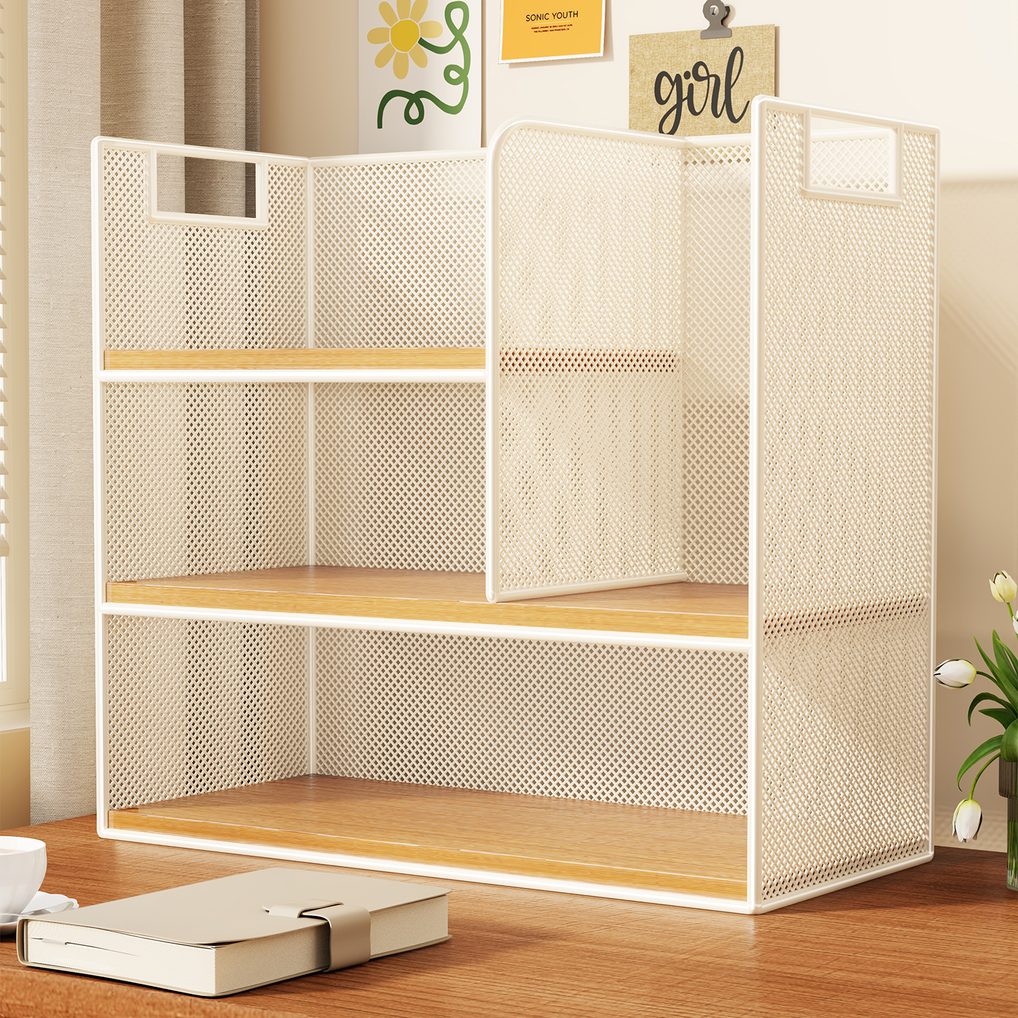 桌面书架多层立式小型书本收纳柜