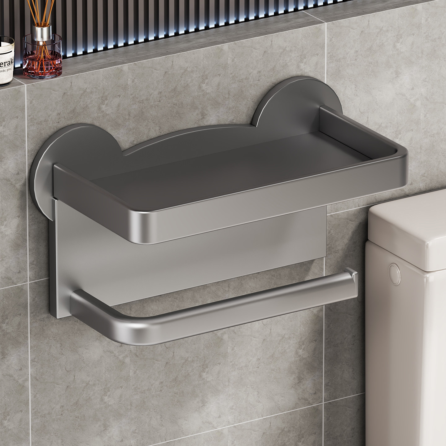 卫生间卷纸架壁挂式免打孔纸巾架