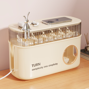 数据线收纳盒电源充电线手机充电器家用整理神器桌面理线盒绕线器