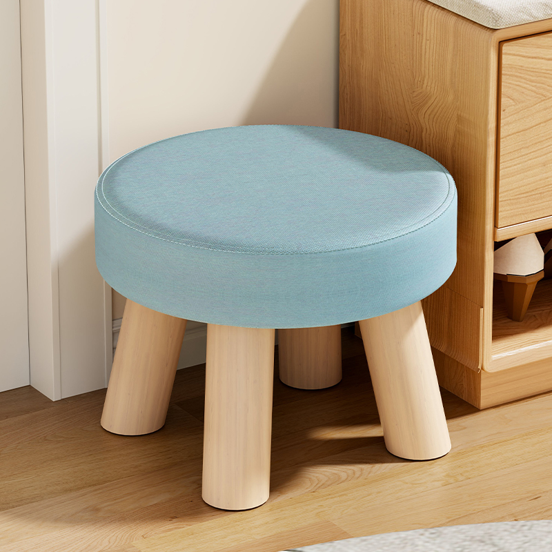 小凳子家用坐凳小椅子实木板凳时尚简约矮凳布艺沙发凳圆凳穿鞋凳