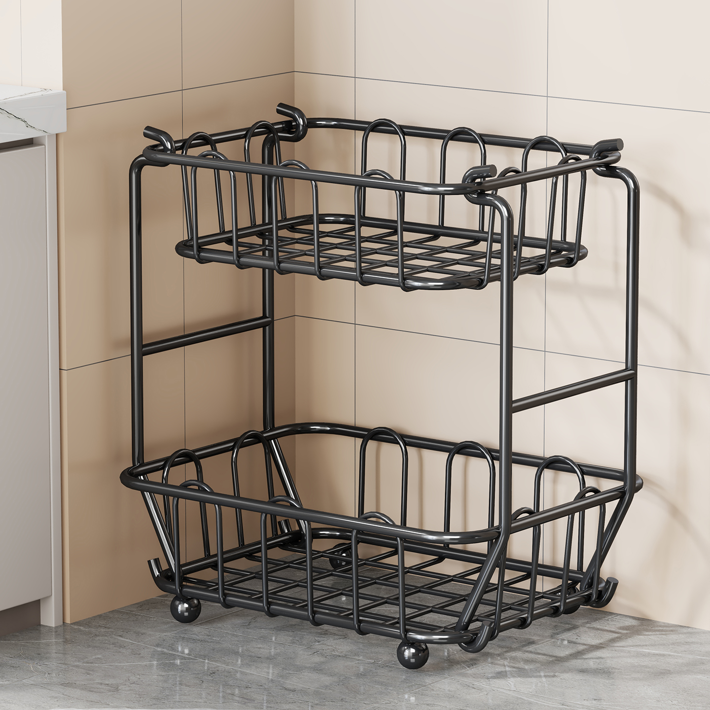 厨房置物架多功能落地蔬菜架