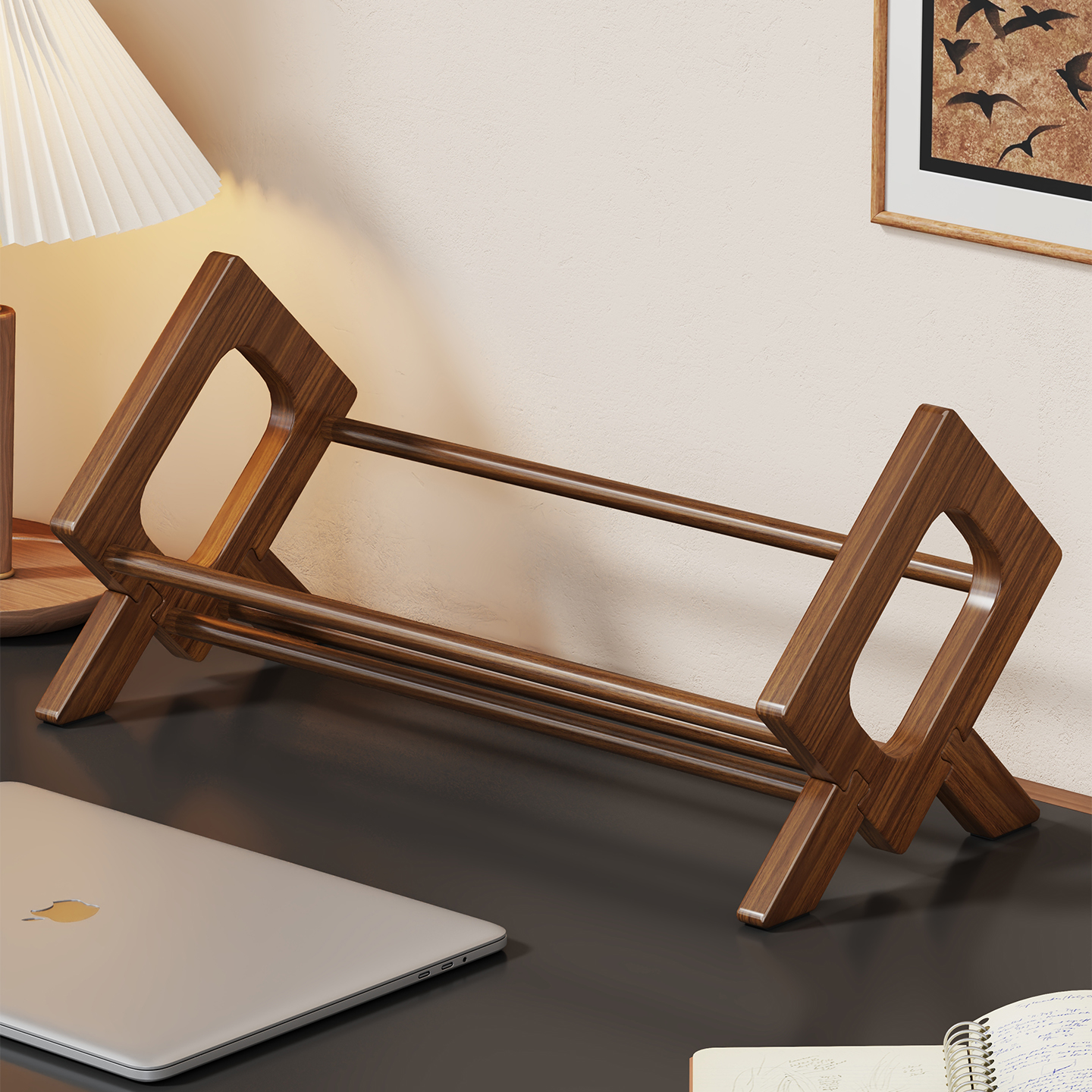 实木桌面书立书架学生书本