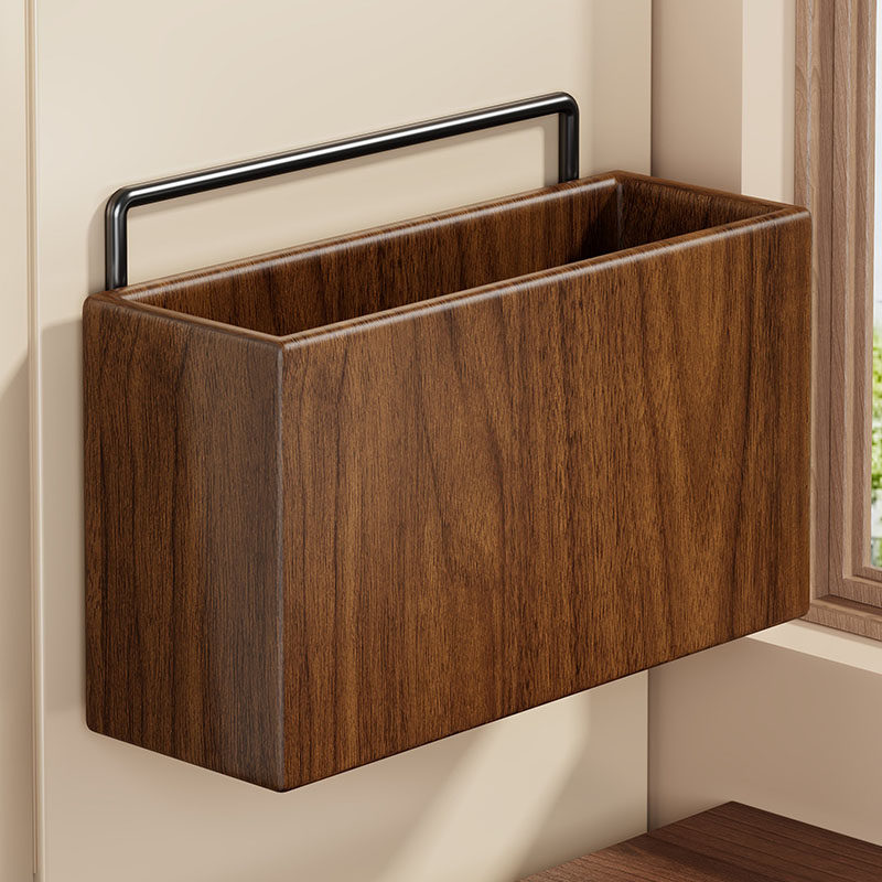 实木挂墙保鲜膜收纳盒冰箱侧面置物架免打孔壁挂式厨房墙上储物盒,收纳整理,壁式收纳盒,淘宝优惠券,粉丝福利购,淘宝优惠卷