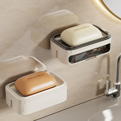 林家无痕免打孔装肥皂盒浴室卫生间家用安置物架收强力承重壁挂纳