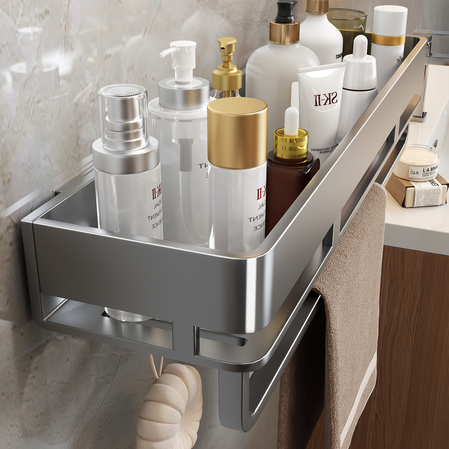 卫生间置物架免打孔壁挂