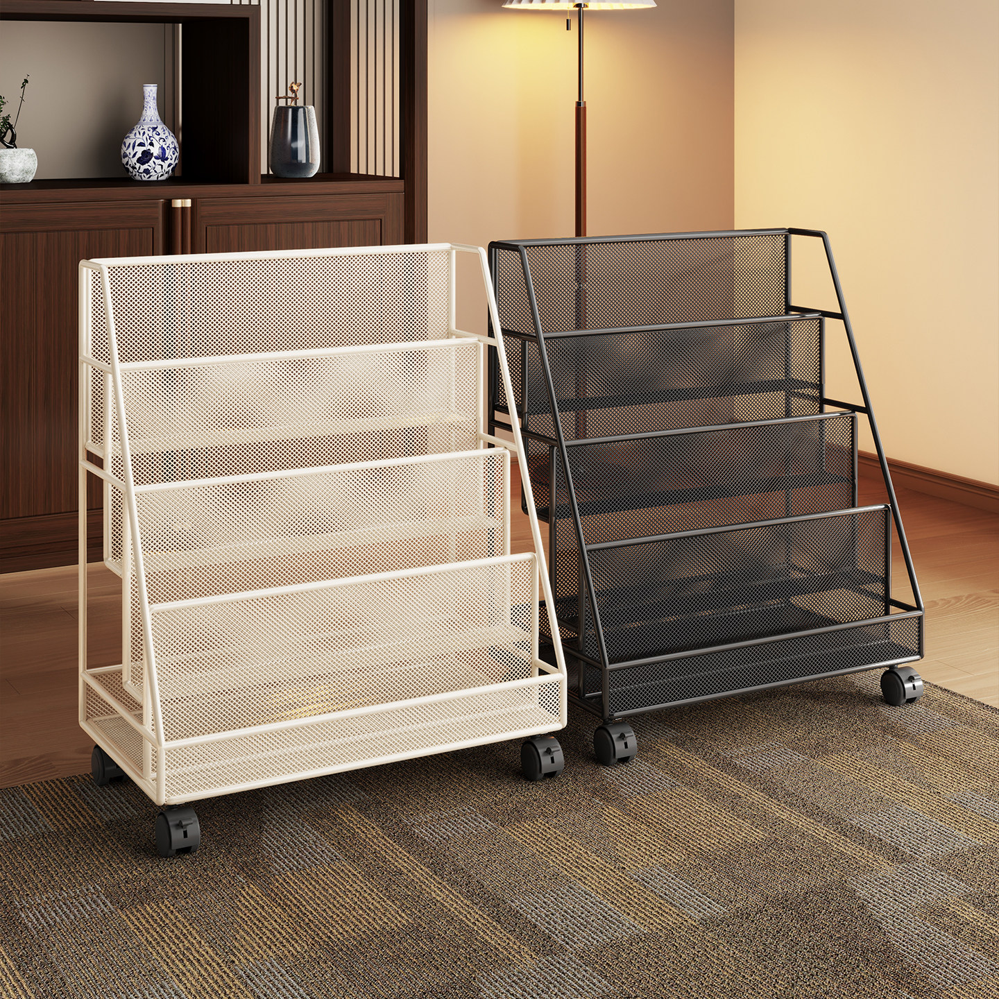 书架儿童绘本架桌边落地一体靠墙书本置物架可移动不占空间收纳架,住宅家具,书架,淘宝优惠券,粉丝福利购,淘宝优惠卷