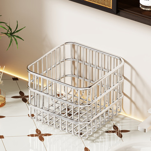 不锈钢洗手台置物架卫生间浴室储物架桌面化妆品梳妆台铁艺收纳筐