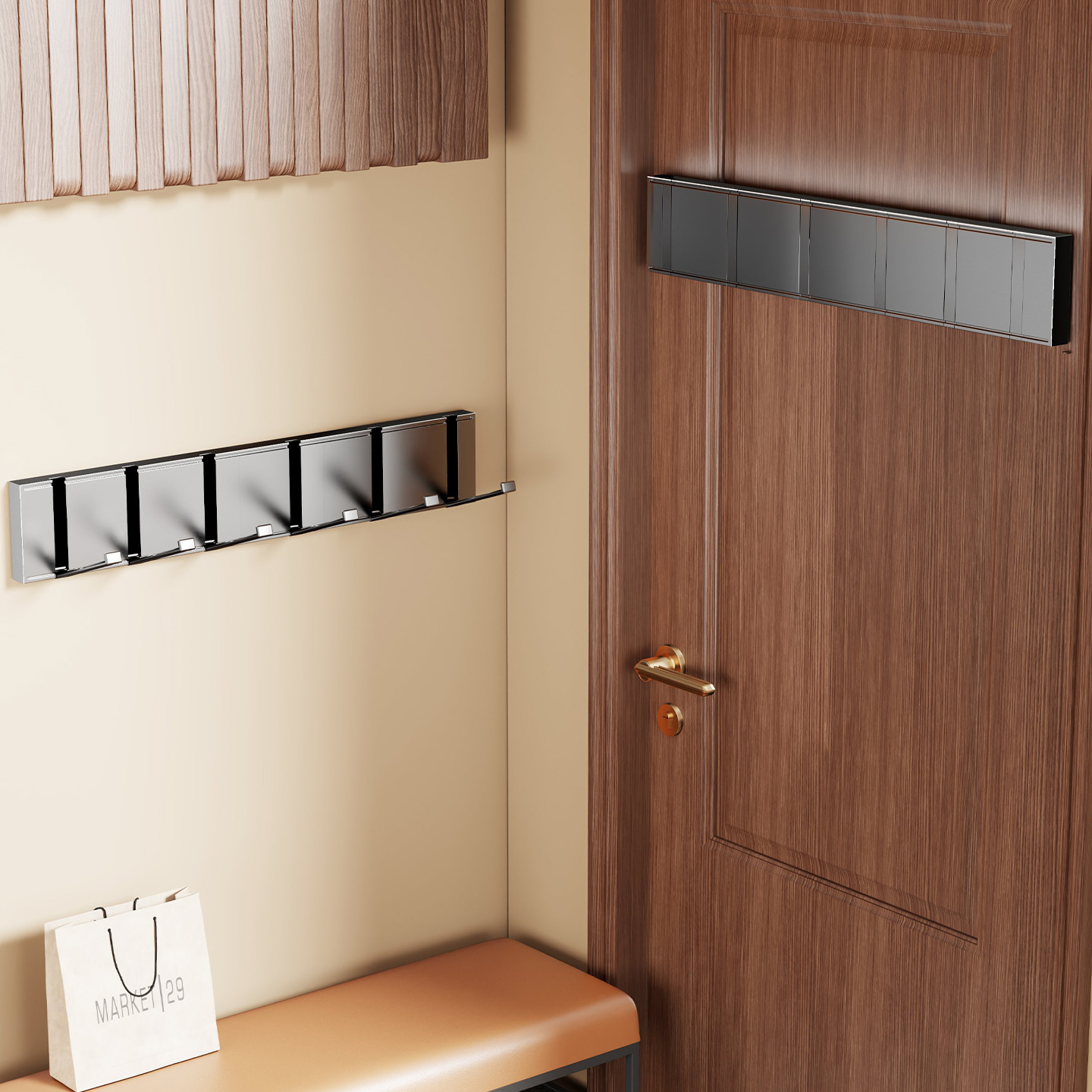 门后粘钩挂衣架入户门玄关衣