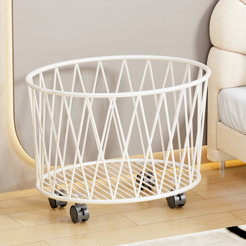 可移动家用脏衣篮脏衣篓脏衣服收纳筐洗衣篮落地带轮脏衣篮高颜值