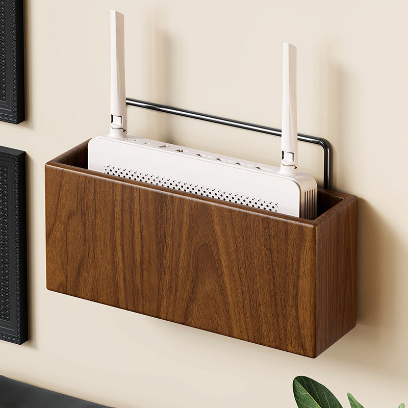 进口实木路由器置物架
