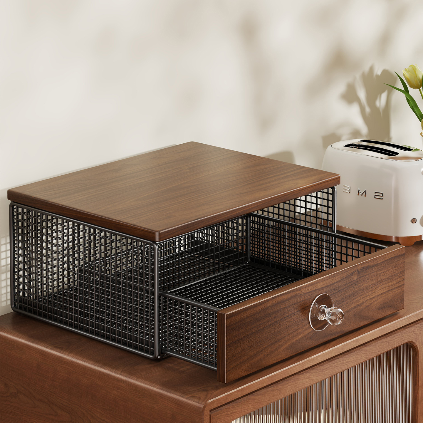 咖啡机置物架可抽拉水杯架