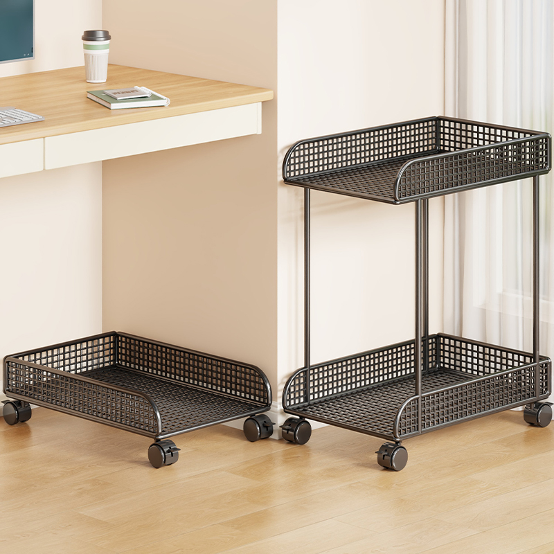 电脑主机托架台式机箱放置柜带轮可移动支架托盘底座增高置物架子