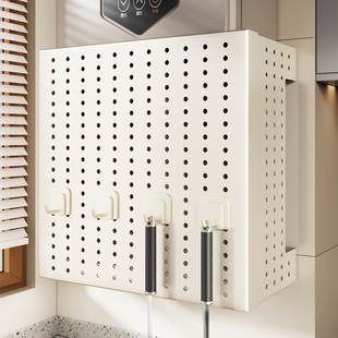 热水器遮挡罩厨房天然气遮丑板收纳置物架燃气神器管道装饰洞洞板