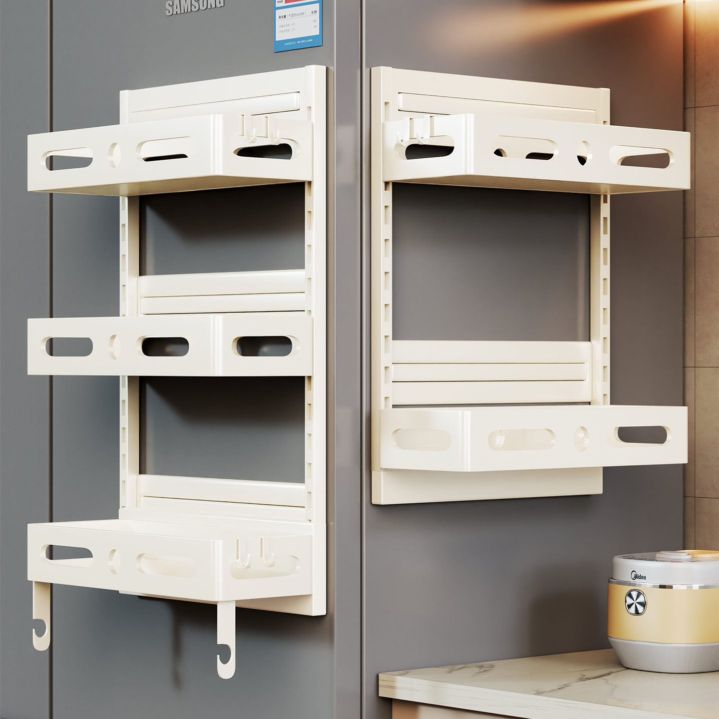 厨房冰箱磁吸置物架保鲜膜调