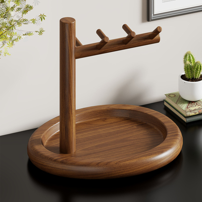 实木桌面钥匙挂放托盘木质钥匙