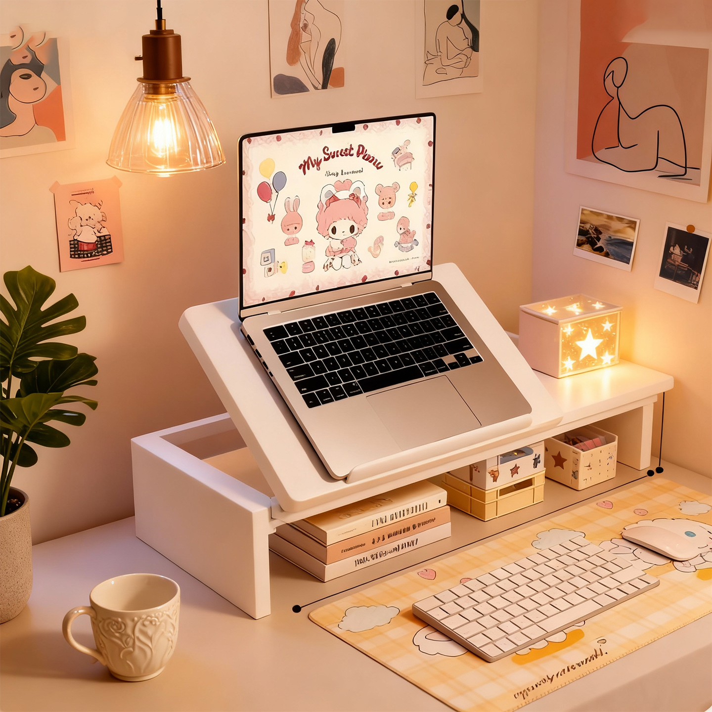 桌面笔记本支架可升降电脑增高架