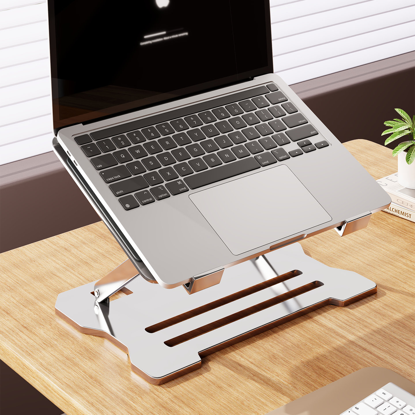 散热架电脑支架合金镂空收纳置物