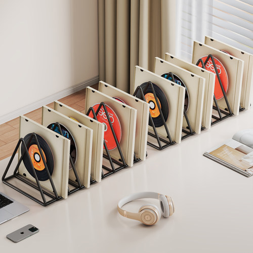 桌面铁艺三角cd展示架