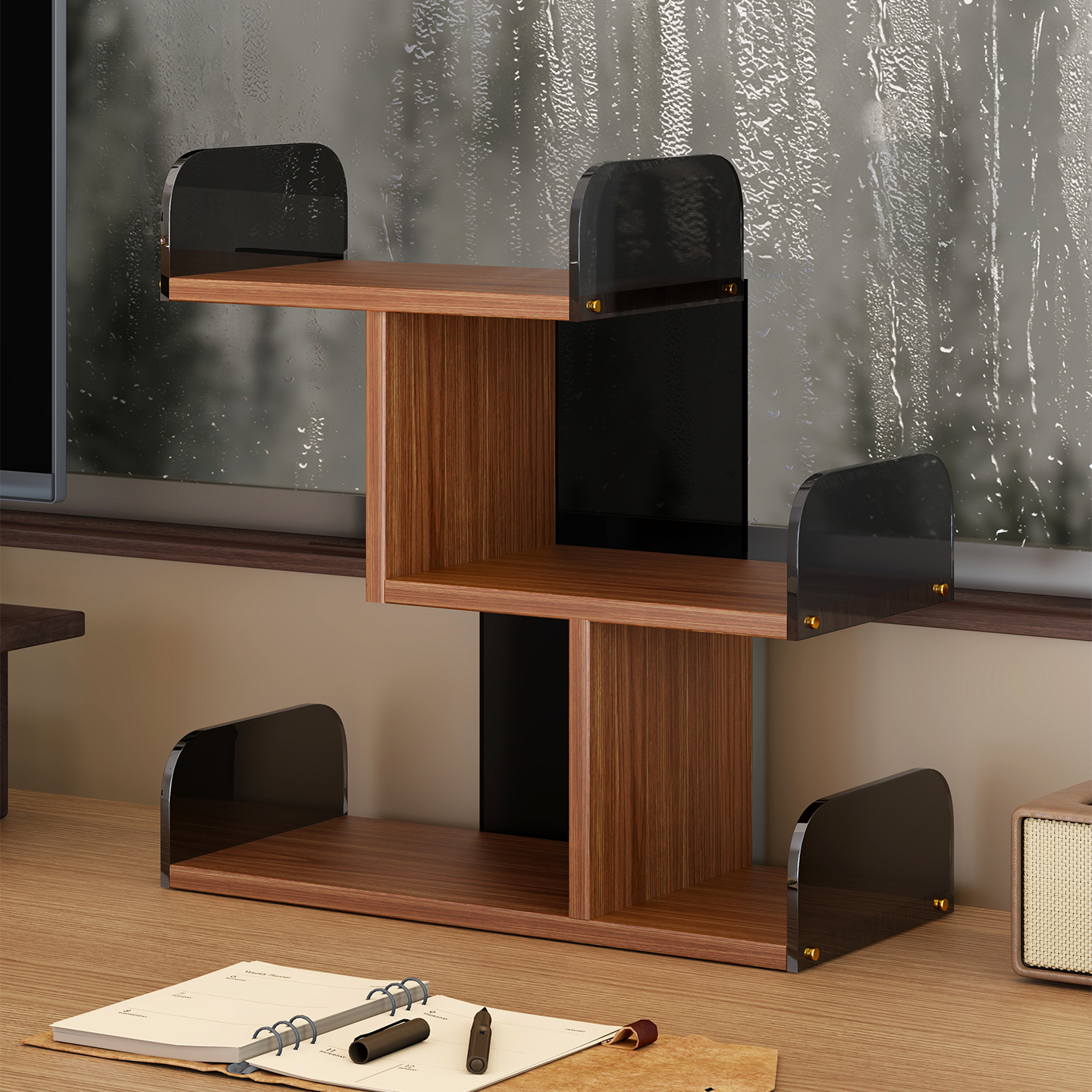 桌面书架飘窗置物架小型改造神器