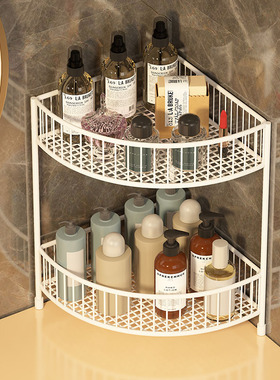 洗漱台置物架洗手台台面转角三角收纳架卫生间浴室化妆品整理神器