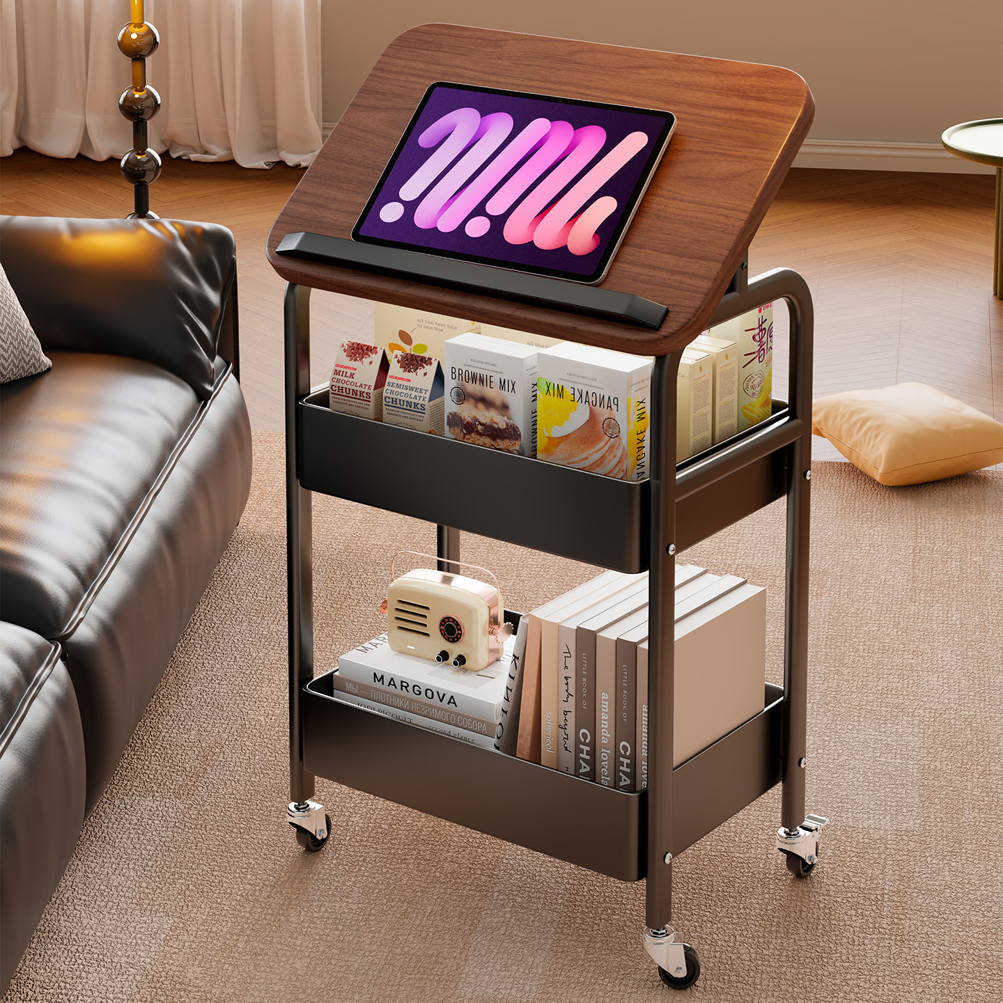 零食小推车客厅可移动沙发边几收纳桌卧室床边桌床头置物架小桌子,住宅家具,移动边几/推车,淘宝优惠券,粉丝福利购,淘宝优惠卷