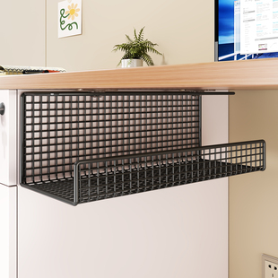 桌下理线器免打孔音响充电器电线路由器办公用品电源线插排整理盒