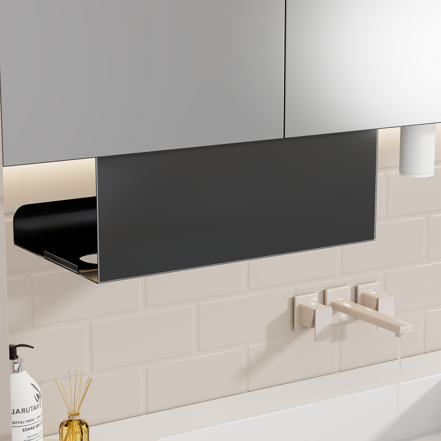 洗脸巾收纳盒壁挂式免打孔