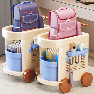 书包置物架移动式多层收纳架学生放书包书本储物架家用客厅整理架