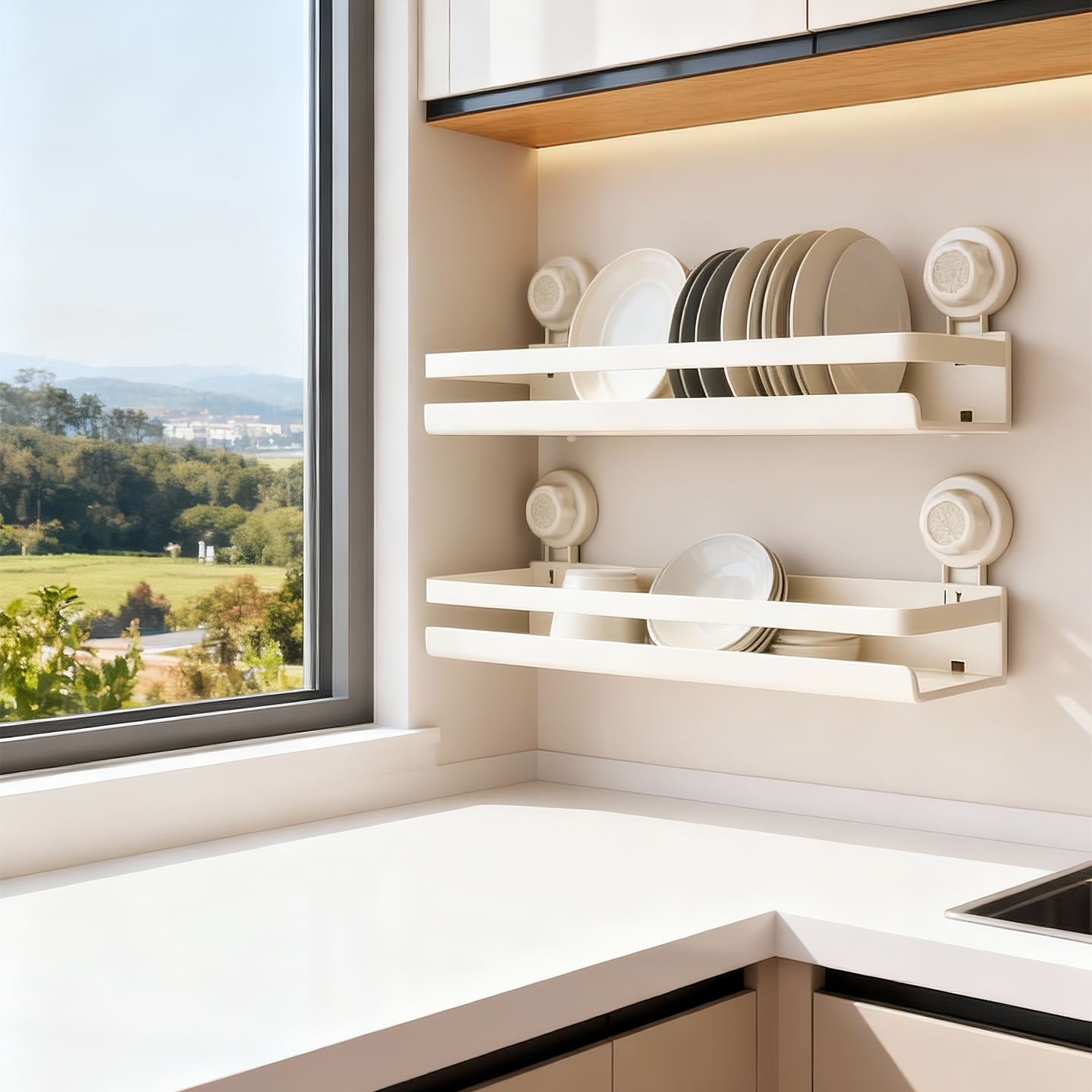 厨房壁挂吸盘免打孔调料刀架