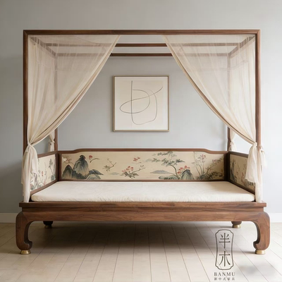 宋式美学中古风架子床客厅禅意