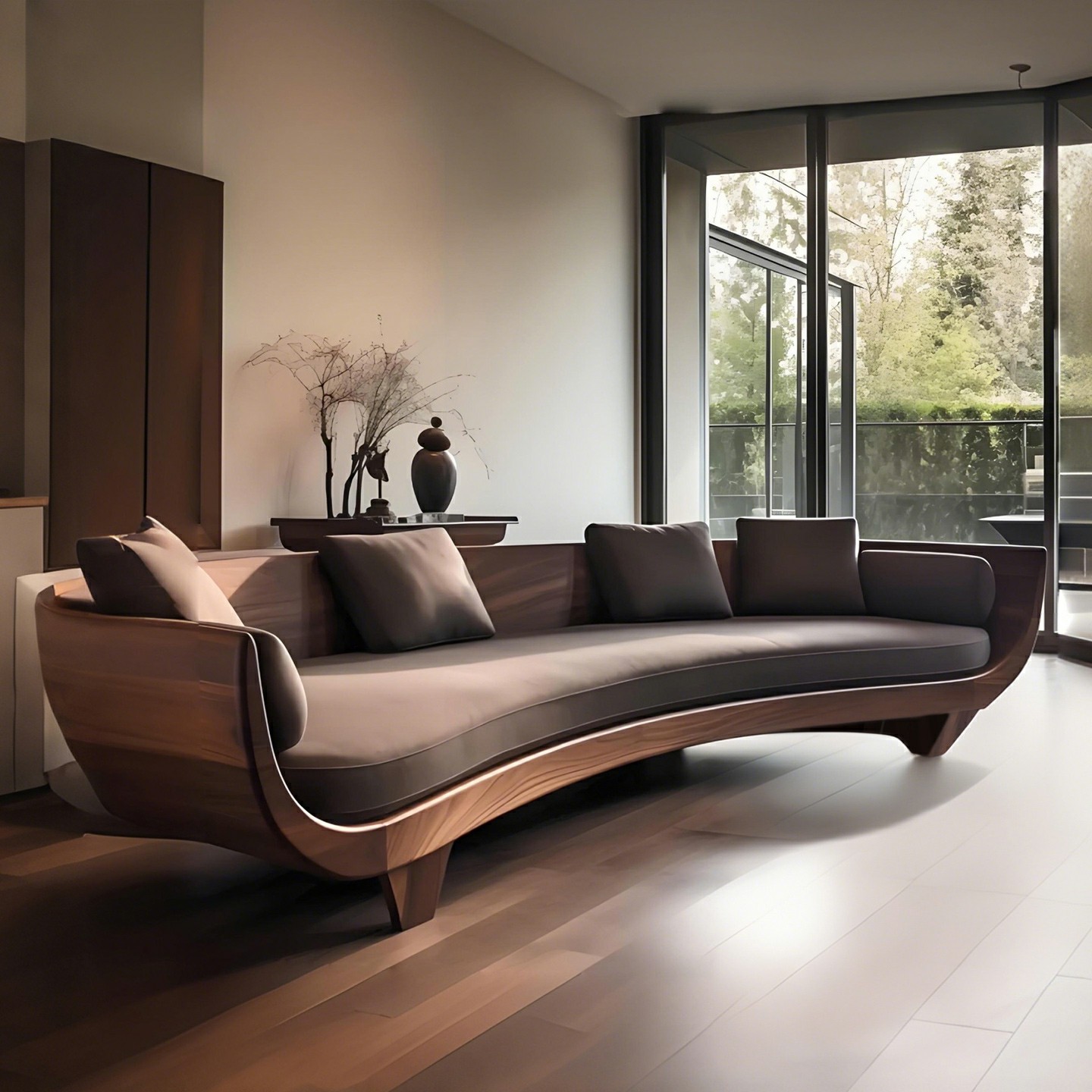 中古风实木沙发厅胡桃木别墅沙发