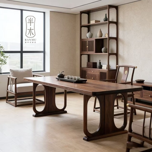 宋氏美学禅意风茶桌茶楼阳台办公室茶台茶室别墅泡茶桌椅子高端