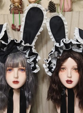 【多色现货】原创手作可爱波奈特Lolita兔耳朵 doll 蕾丝日常bnt