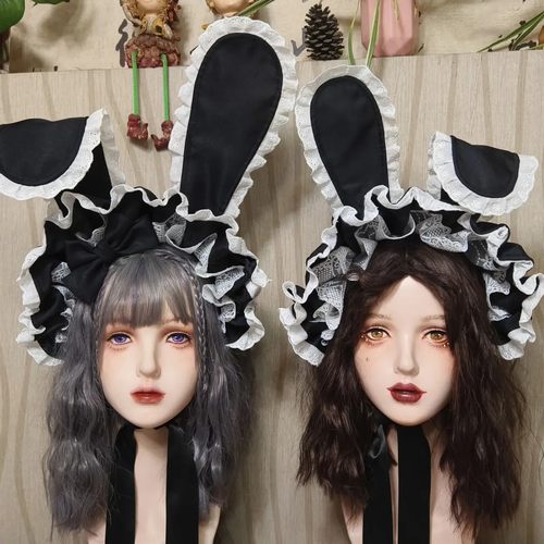 【多色现货】手作可爱波奈特Lolita兔耳朵 doll 蕾丝搭bbd日常bnt